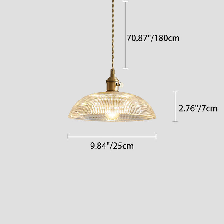 Suspension moderne minimaliste en laiton avec cône de fleurs rond en verre à 1 lumière pour salon 