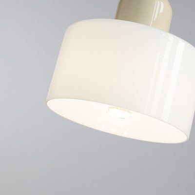 モダンミニマリストラウンドシリンダーアイアングラス1ライトペンダントライトベッドルーム用 