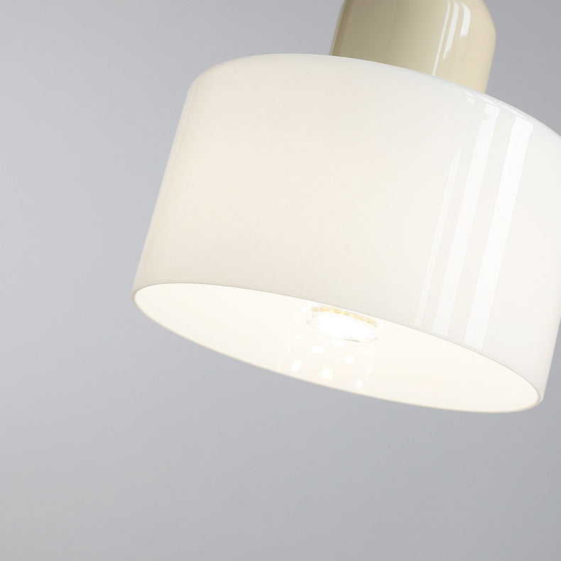 モダンミニマリストラウンドシリンダーアイアングラス1ライトペンダントライトベッドルーム用 