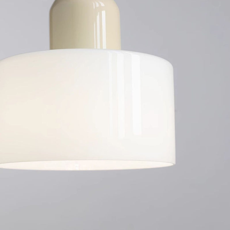 モダンミニマリストラウンドシリンダーアイアングラス1ライトペンダントライトベッドルーム用 