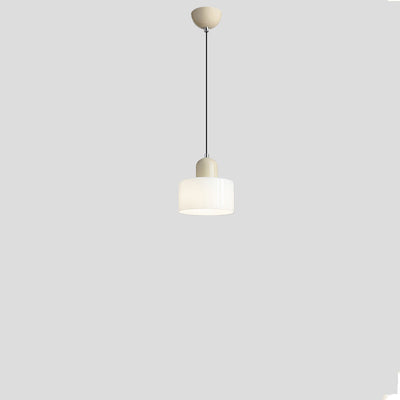 モダンミニマリストラウンドシリンダーアイアングラス1ライトペンダントライトベッドルーム用 