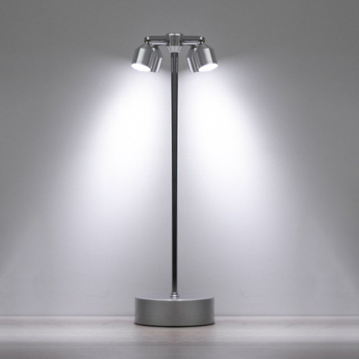 Modern Minimalist Cylindrical Iron PVC LED Table Lamp For Dining Room