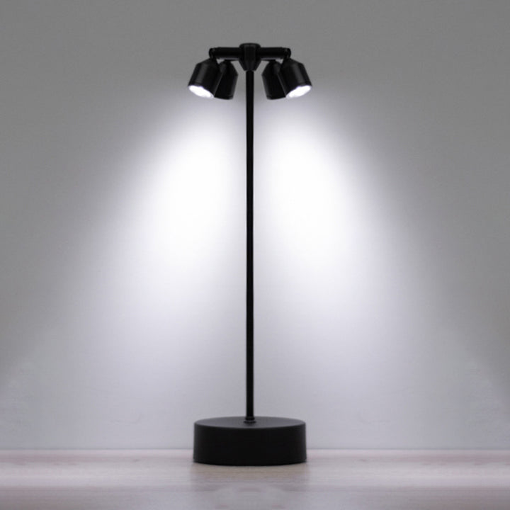 Modern Minimalist Cylindrical Iron PVC LED Table Lamp For Dining Room
