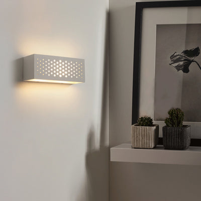 Applique murale LED rectangulaire minimaliste moderne en plâtre pour chambre 