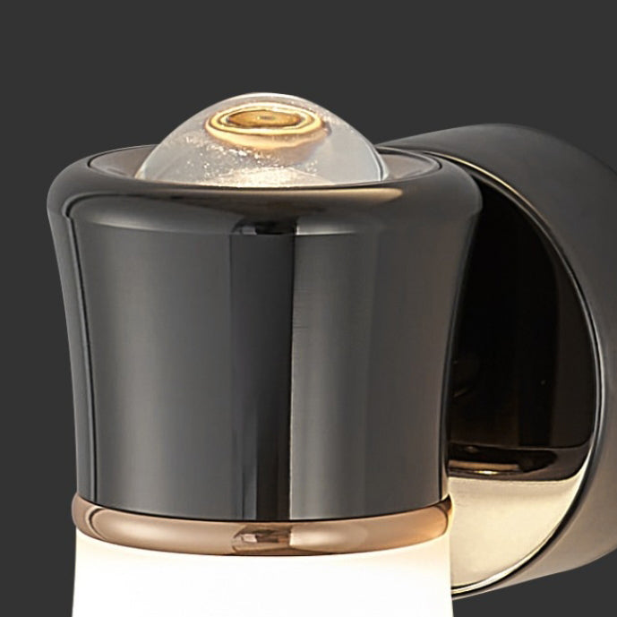 Applique murale LED cylindrique moderne en aluminium, fer et acrylique pour chambre à coucher 