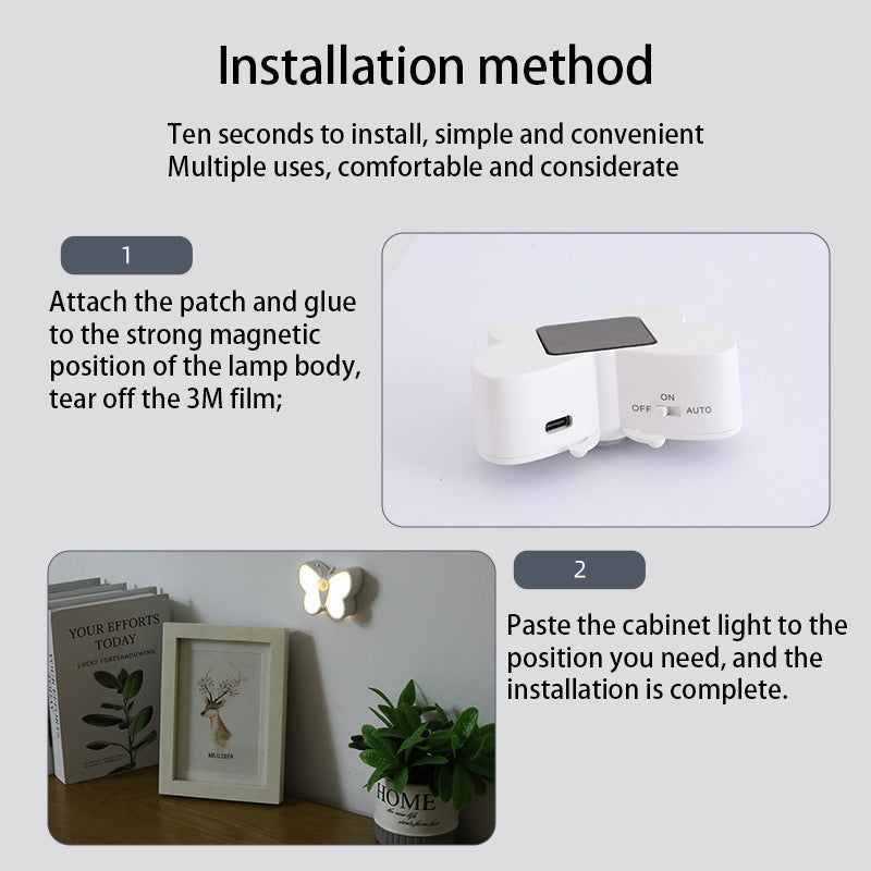 Moderne kreative Schmetterling Acryl LED Wandleuchte für Schlafzimmer 