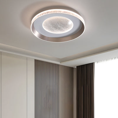 Luz de techo empotrada LED de acrílico con marco de aluminio redondo estrella minimalista moderna para dormitorio 