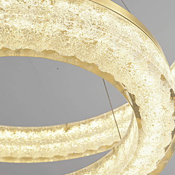 Lustre LED moderne rond en cuivre plein en acier inoxydable résine pour montage en surface pour salon 