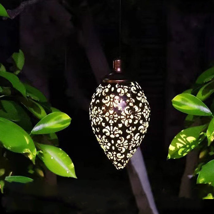 ضوء خارجي LED من الحديد بتصميم آرت ديكو حديث على شكل ورقة مجوفة للحديقة 