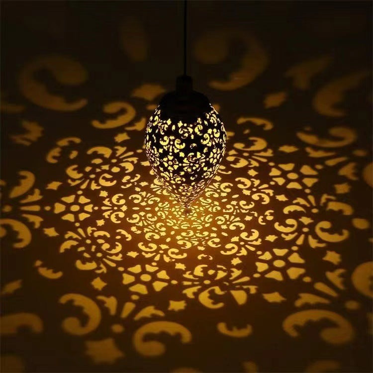 ضوء خارجي LED من الحديد بتصميم آرت ديكو حديث على شكل ورقة مجوفة للحديقة 