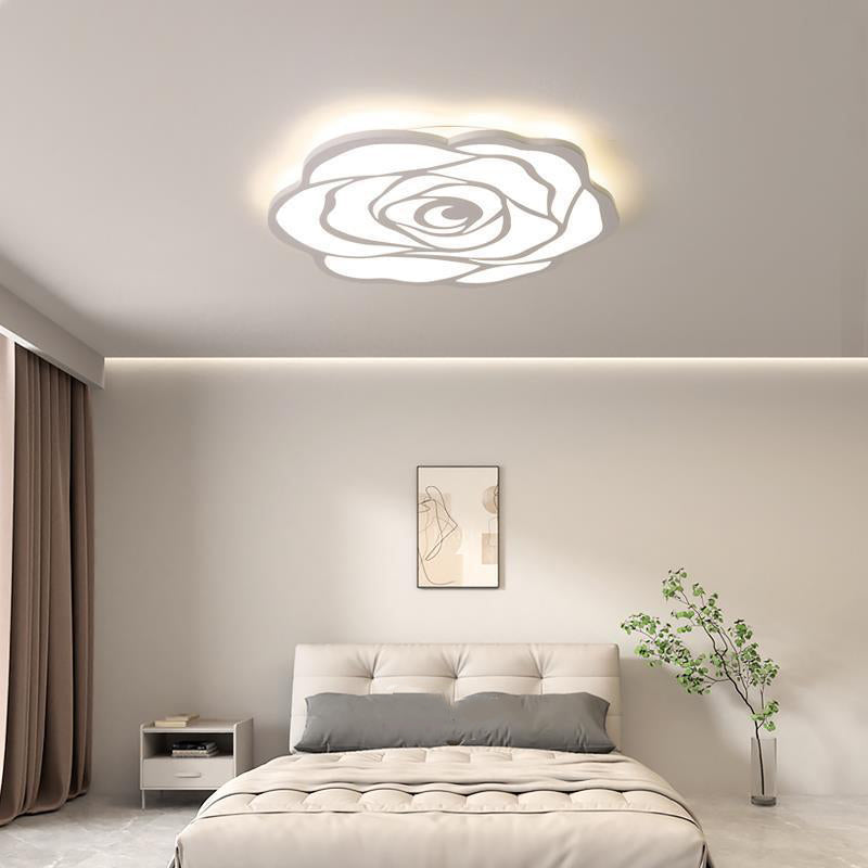 Moderne minimalistische Rose Eisen Acryl LED Deckenleuchte für Schlafzimmer 