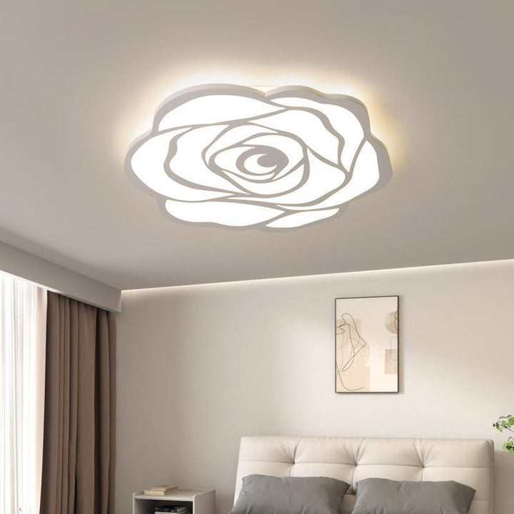 Moderne minimalistische Rose Eisen Acryl LED Deckenleuchte für Schlafzimmer 
