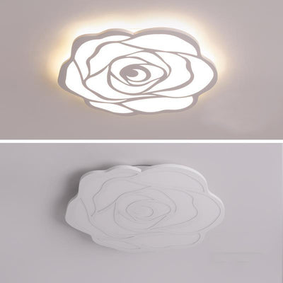 Moderne minimalistische Rose Eisen Acryl LED Deckenleuchte für Schlafzimmer 