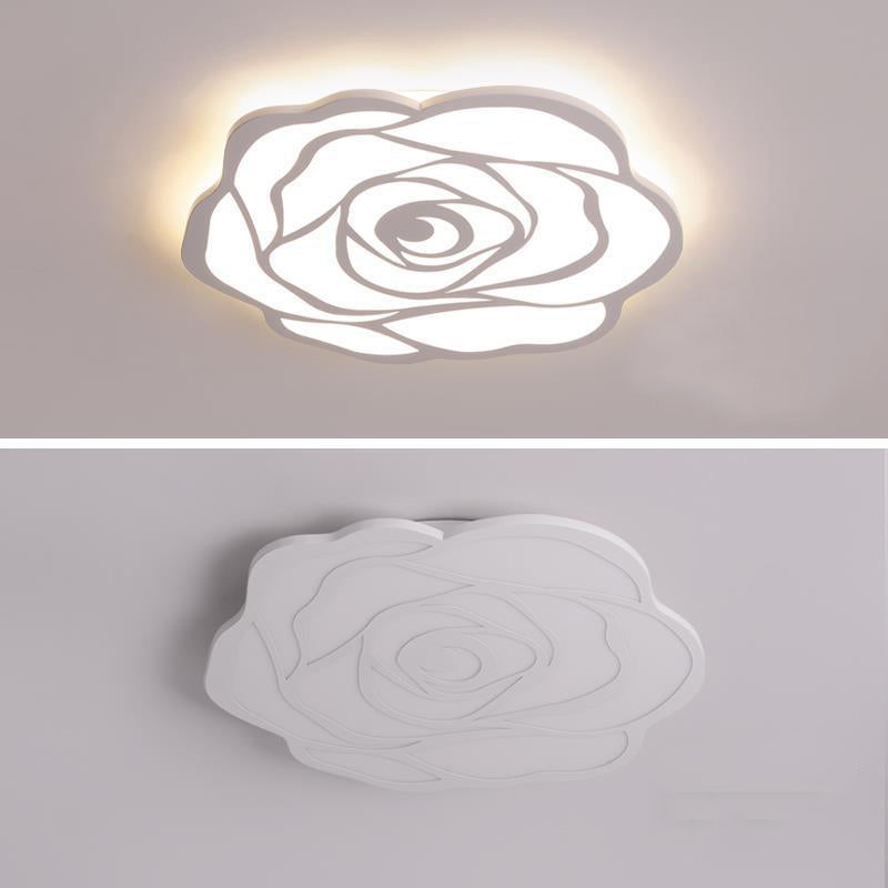 Moderne minimalistische Rose Eisen Acryl LED Deckenleuchte für Schlafzimmer 