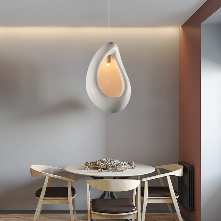 Lámpara colgante de 1 luz de poliestireno de alta densidad con forma de hoja irregular creativa contemporánea para sala de estar 