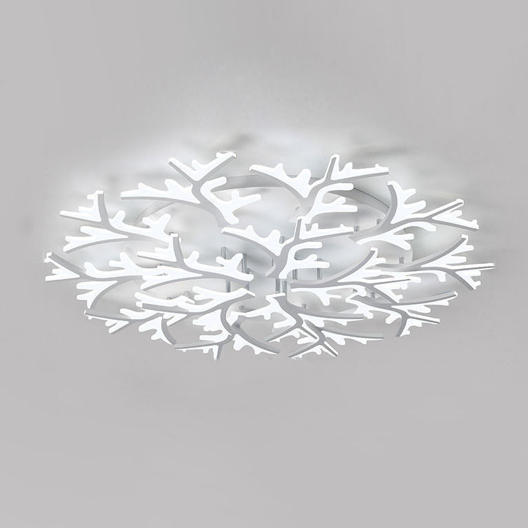 Luz de techo LED de montaje empotrado con forma de árbol de rama minimalista moderna y pantalla de PMMA para sala de estar 