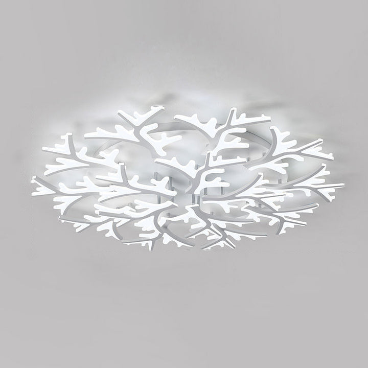 Luz de techo LED de montaje empotrado con forma de árbol de rama minimalista moderna y pantalla de PMMA para sala de estar 