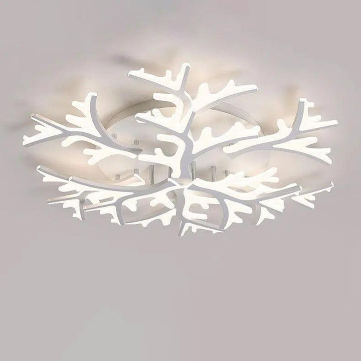 Luz de techo LED de montaje empotrado con forma de árbol de rama minimalista moderna y pantalla de PMMA para sala de estar 