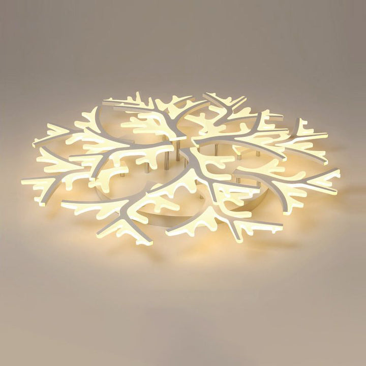 Luz de techo LED de montaje empotrado con forma de árbol de rama minimalista moderna y pantalla de PMMA para sala de estar 