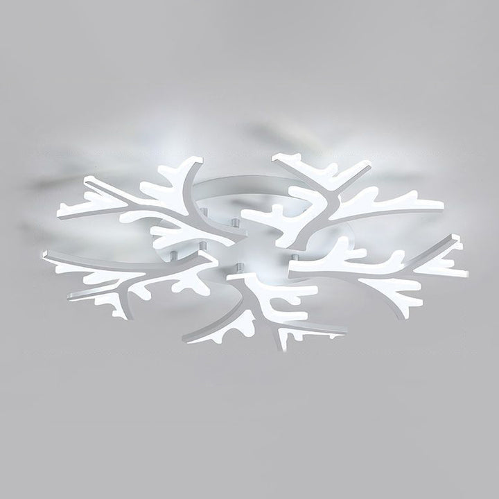 Luz de techo LED de montaje empotrado con forma de árbol de rama minimalista moderna y pantalla de PMMA para sala de estar 