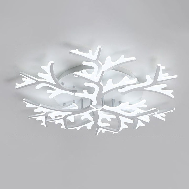 Luz de techo LED de montaje empotrado con forma de árbol de rama minimalista moderna y pantalla de PMMA para sala de estar 