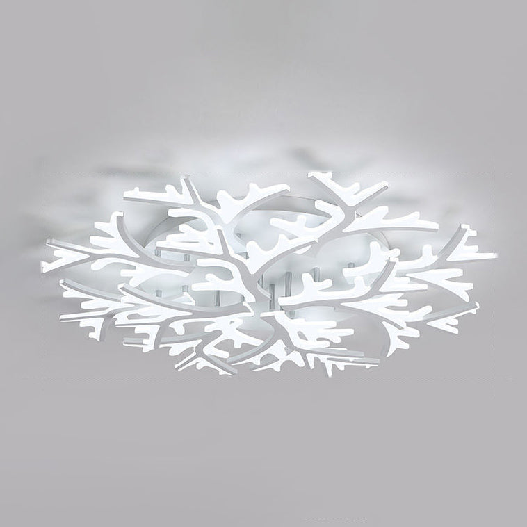 Luz de techo LED de montaje empotrado con forma de árbol de rama minimalista moderna y pantalla de PMMA para sala de estar 