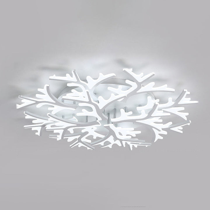 Luz de techo LED de montaje empotrado con forma de árbol de rama minimalista moderna y pantalla de PMMA para sala de estar 