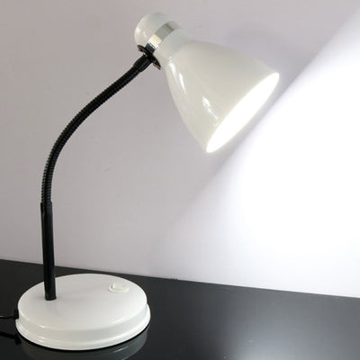 مصباح طاولة حديث بسيط بشكل قرن دائري من الحديد بلمبة واحدة لغرفة النوم 