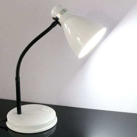 مصباح طاولة حديث بسيط بشكل قرن دائري من الحديد بلمبة واحدة لغرفة النوم 