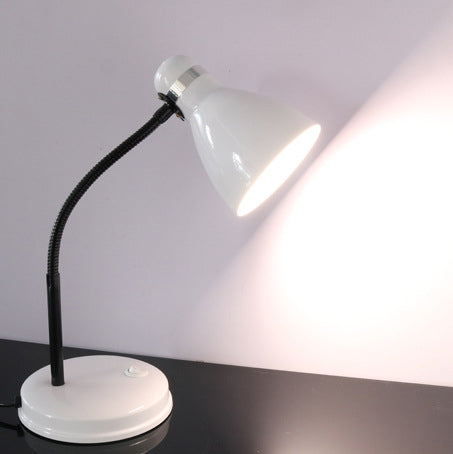 مصباح طاولة حديث بسيط بشكل قرن دائري من الحديد بلمبة واحدة لغرفة النوم 