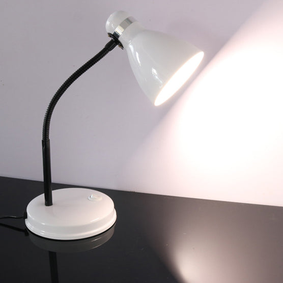 مصباح طاولة حديث بسيط بشكل قرن دائري من الحديد بلمبة واحدة لغرفة النوم 