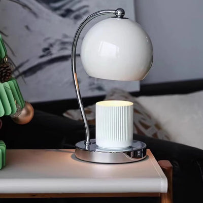 Lampe de table moderne Art Déco en forme de globe en fer avec une lumière pour faire fondre la cire parfumée pour la chambre 