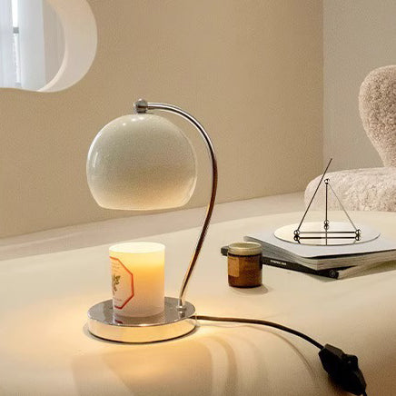 Lampe de table moderne Art Déco en forme de globe en fer avec une lumière pour faire fondre la cire parfumée pour la chambre 