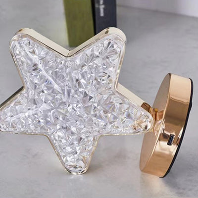 Lampe de table LED en métal acrylique étoile créative contemporaine pour chambre à coucher 