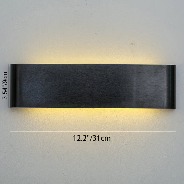 Lampe murale LED rectangulaire en aluminium minimaliste moderne pour salon 