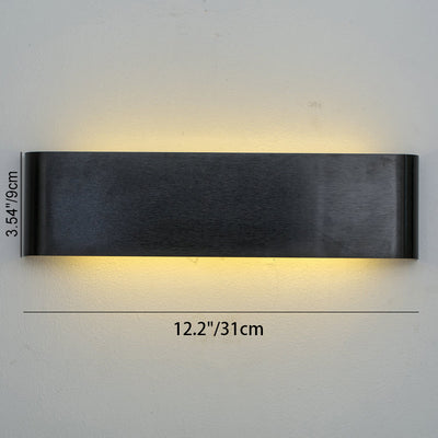 Moderne minimalistische rechteckige Aluminium-LED-Wandleuchte für das Wohnzimmer 