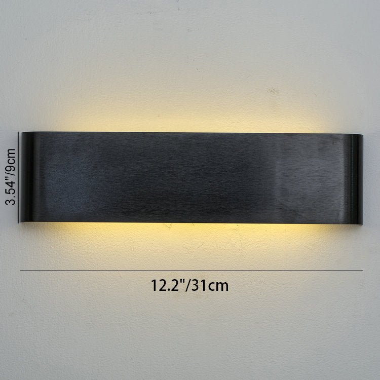 Moderne minimalistische rechteckige Aluminium-LED-Wandleuchte für das Wohnzimmer 