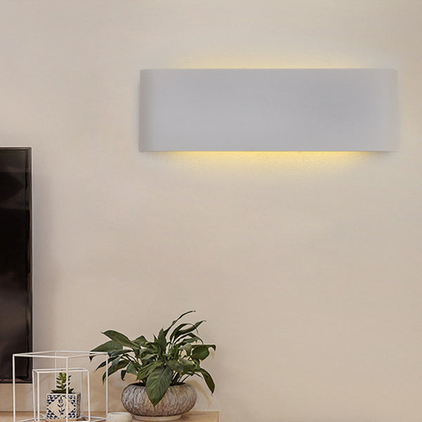 Moderne minimalistische rechteckige Aluminium-LED-Wandleuchte für das Wohnzimmer 