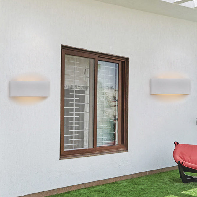 Moderne minimalistische rechteckige Aluminium-LED-Wandleuchte für das Wohnzimmer 