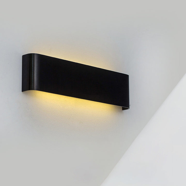 Lampe murale LED rectangulaire en aluminium minimaliste moderne pour salon 