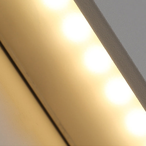 Lampe murale LED rectangulaire en aluminium minimaliste moderne pour salon 