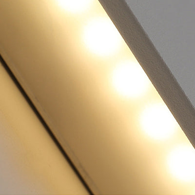 Moderne minimalistische rechteckige Aluminium-LED-Wandleuchte für das Wohnzimmer 