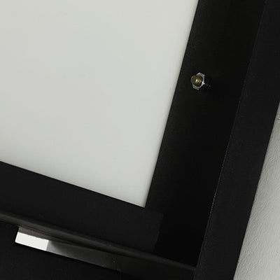 Lámpara Aplique de Pared de 1 Luz con Pantalla de Vidrio y Marco de Hierro Rectangular Moderno Minimalista para Patio Exterior 