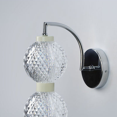 Moderne minimalistische gebogene Stange Globus Eisen Acryl LED Wandleuchte für Wohnzimmer 