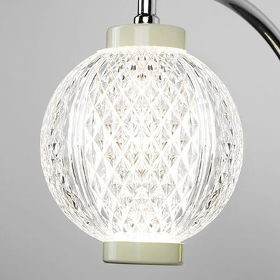 Moderne minimalistische gebogene Stange Globus Eisen Acryl LED Wandleuchte für Wohnzimmer 