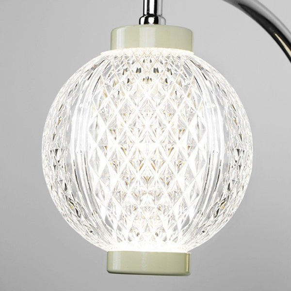 Moderne minimalistische gebogene Stange Globus Eisen Acryl LED Wandleuchte für Wohnzimmer 