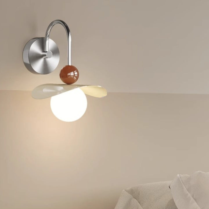 Applique Murale LED Moderne Minimaliste avec Bras Oscillant, Poteau Courbé et Poteau Droit en Fer et Verre Globe pour Chambre 