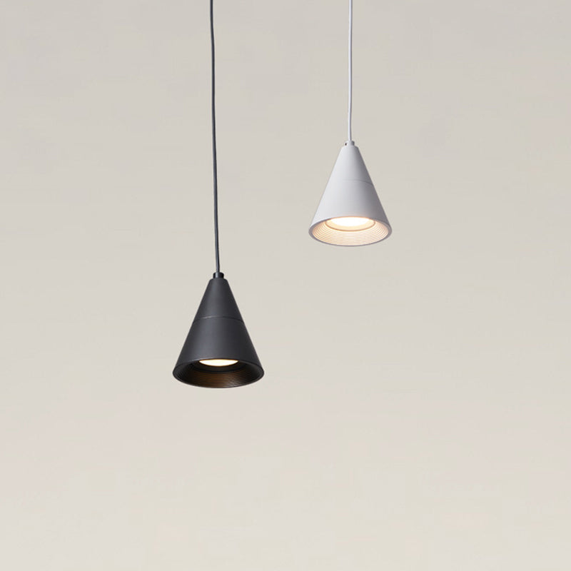 Modern Minimalist Cone Aluminum LED Pendant Light For Bedroom