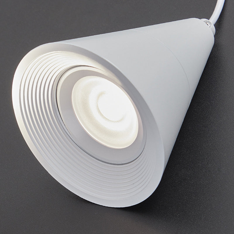Modern Minimalist Cone Aluminum LED Pendant Light For Bedroom