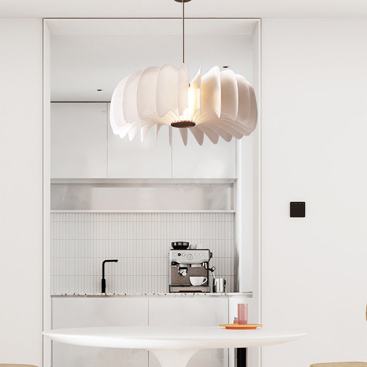 Lustre LED en acrylique et fer à arc rond nordique contemporain pour salon 